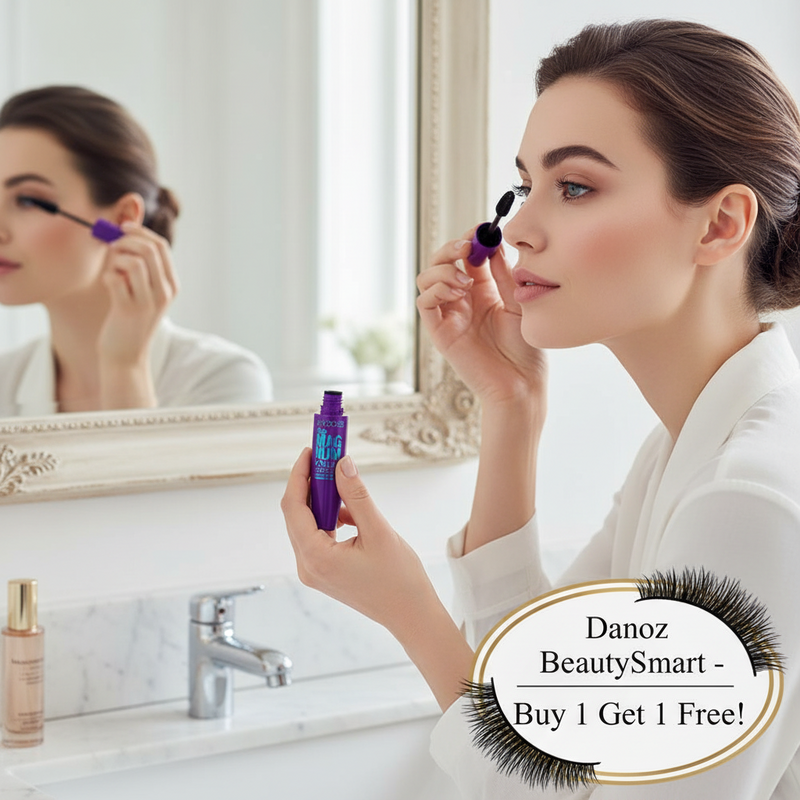 Danoz BeautySmart - 4D Black Mascara Thickening, Lengthening, Curling, Waterproof Liquid Fiber Mascara - Buy 1 Get 1 Free!