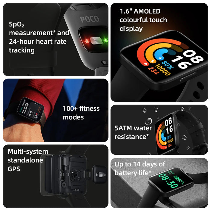 Danoz SuperSmartWatch(tm) Global Version Watch ⌚ 1.6'' AMOLED Display 14 Days Battery GPS Always