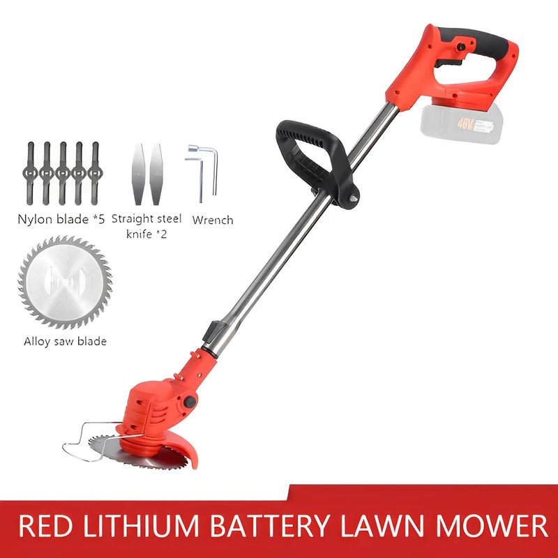 🌿 Danoz Tools GardenSmart | Cordless Handheld Electric Grass Trimmer | Adjustable Telescopic Handle | Makita 21V Compatible | Lawn & Garden Tool | Red, Green, Blue