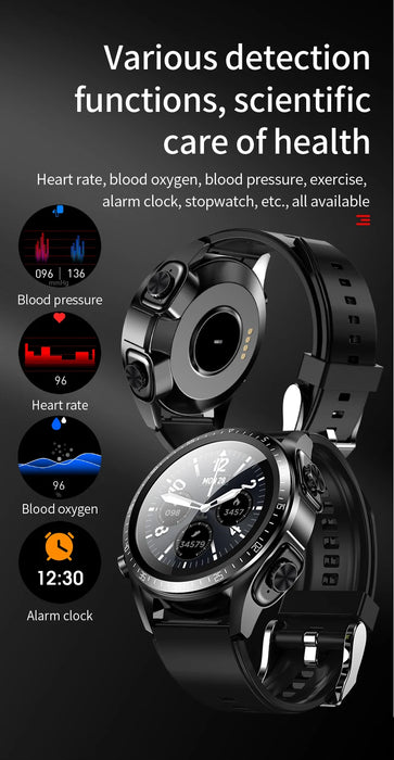 Danoz SuperSmartWatch ⌚ With Earbuds TWS Bluetooth Call Music Control Blood Pressure + More