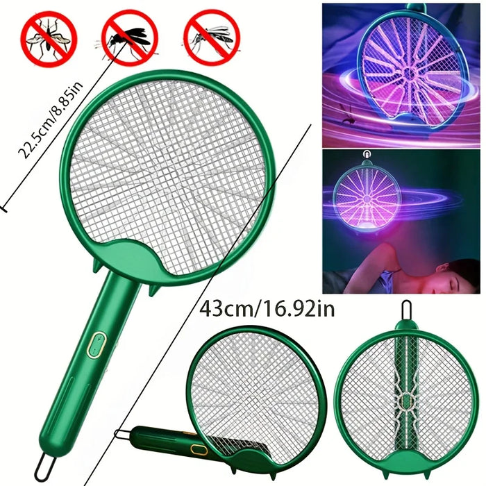 Danoz Exclusive - MozzieZap - 3000V Electric Mosquito Racket Mosquito Killer Lamp USB Rechargeable Foldable Mosquito Zapper