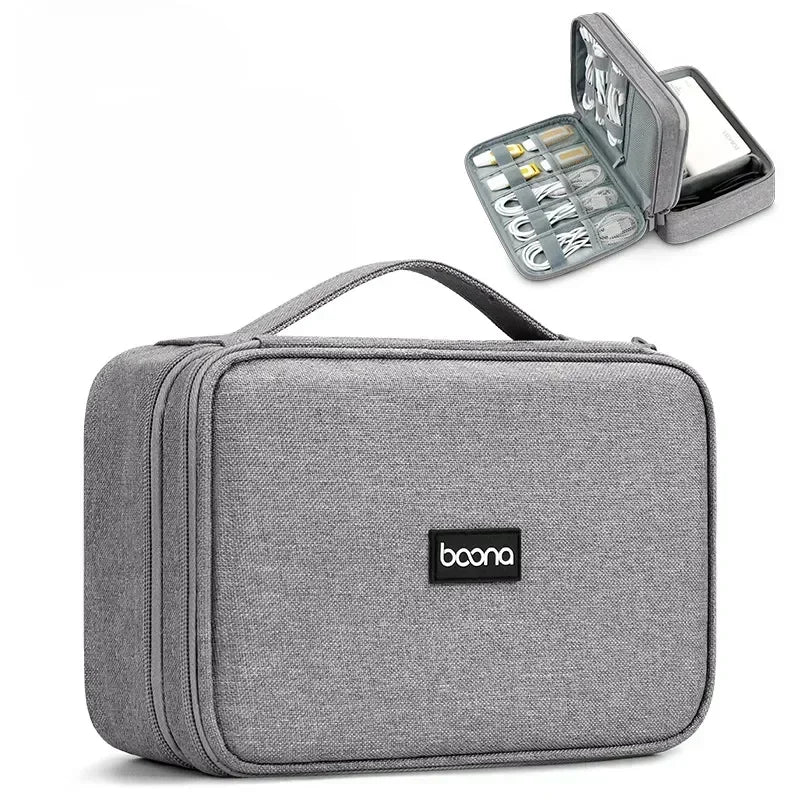 Danoz StorageSmart - Large Capacity Travel USB Gadget Cable Bag Headphone Storage Box Data Cable Storage Bag Hard Disk Charger Power Bank Organizer