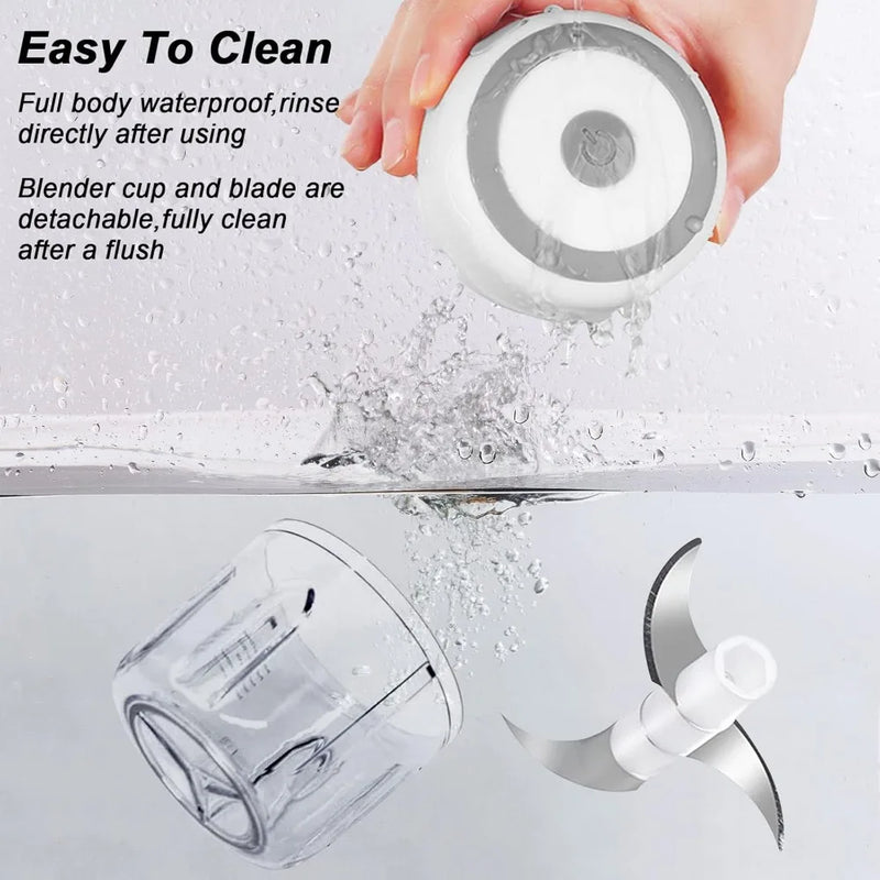 Danoz ChopperSmart - USB Rechargeable, 3 Blade, 250ML+110ML bundle Vegetable Chopper Food Chopper, Garlic Mincer