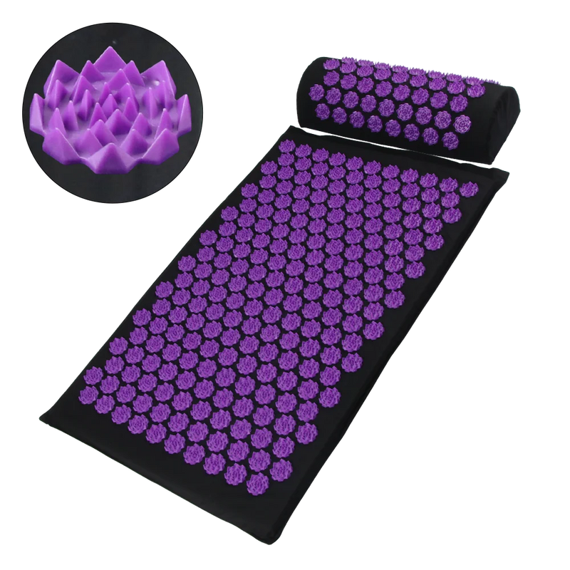 🧘 Danoz MassageSmart | Acupressure Mat & Pillow Set | Relieve Back Pain, Stress & Tension | Kuznetsov Spike Mat | Yoga & Pilates