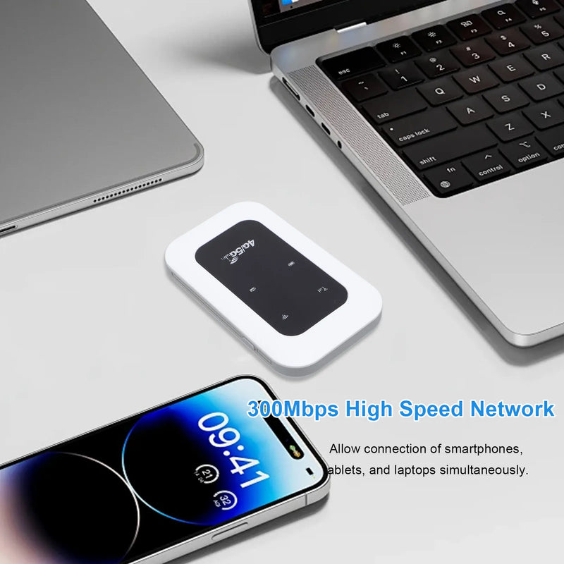 Danoz TechSmart - WIFI to Go, Take ie anywhere 4G/5G WiFi Mobile Hotspot Wide Compatibility Portable WiFi Hotspot Device 300Mbps Long Battery Life