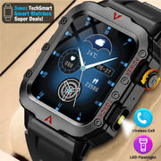 Smartwatch with a detailed display on a beige background