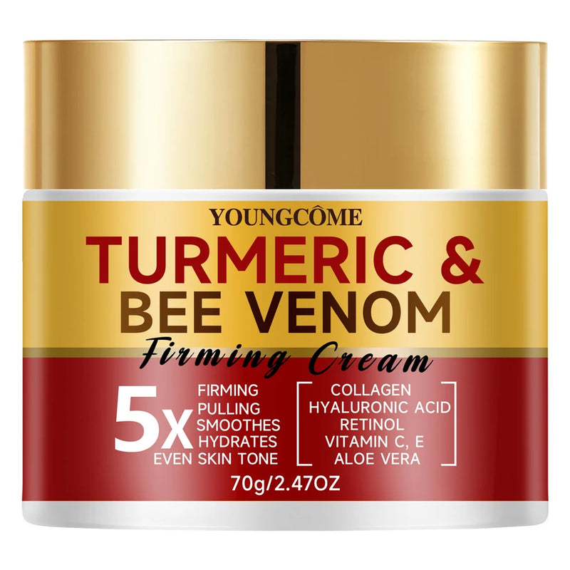 Danoz BeautySmart - YOUNGCOME Turmeric & Bee Venom Firming Cream Firms and Lifts Loose Skin, Containing Hyaluronic Acid - Buy 1 Get 1 Free!