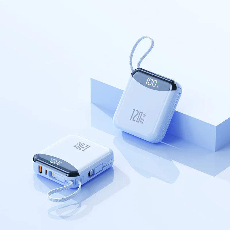 ⚡ Danoz PowerSmart | 165W 20,000mAh Mini Power Bank | Fast Charge | USB-C | Digital Display | LED Lamp | Black, White, Blue, Beige & Purple