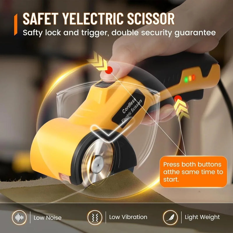 Danoz ToolSmart ✂️ | Cordless Electric Scissors | 320RPM Rotary Blade | USB Rechargeable | LED Display | Fabric Leather PVC DIY | 3 Colours | Free Postage!