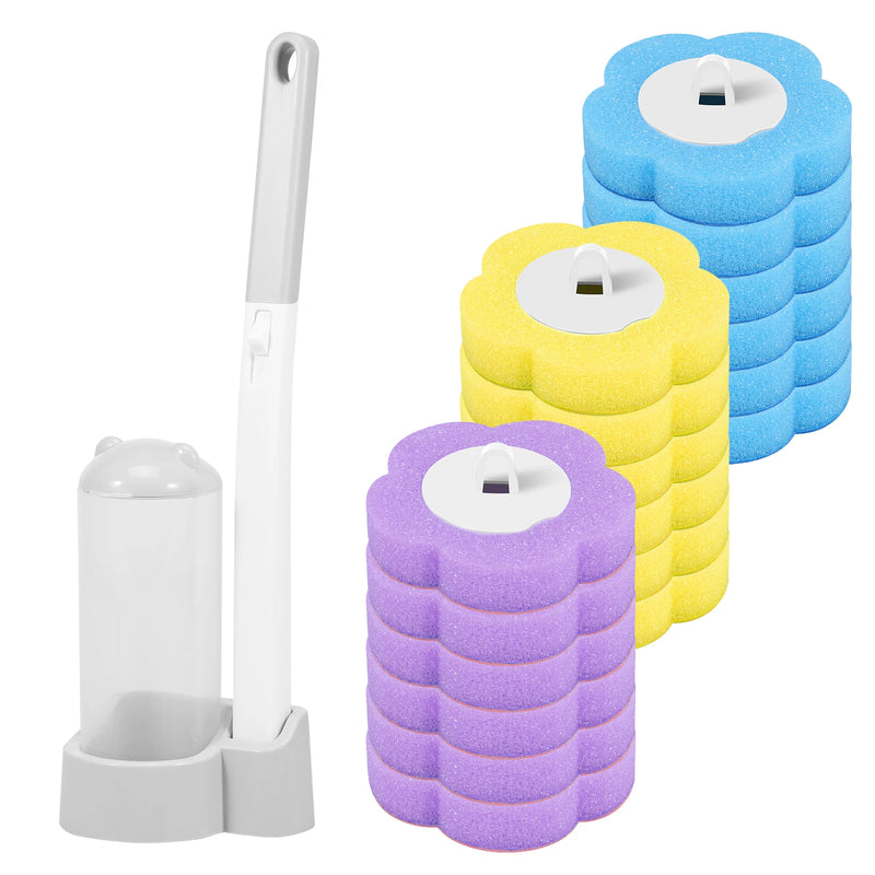 🚹 Danoz Toilet CleanSmart | Willstar Disposable Toilet Brush & Holder Set | Auto-Lid | 360° Deep Clean | Scented Heads | Wall or Floor Mount | 18–72 Heads | Free Postage!