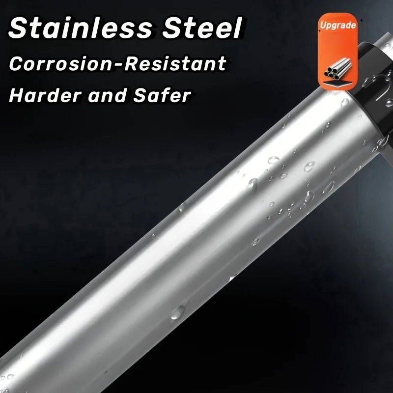 Danoz DIYSmart - Lifting Telescopic Straight Ladder Stainless Steel, Thickened Multifunctional Safety Ladder Household and Trade Use