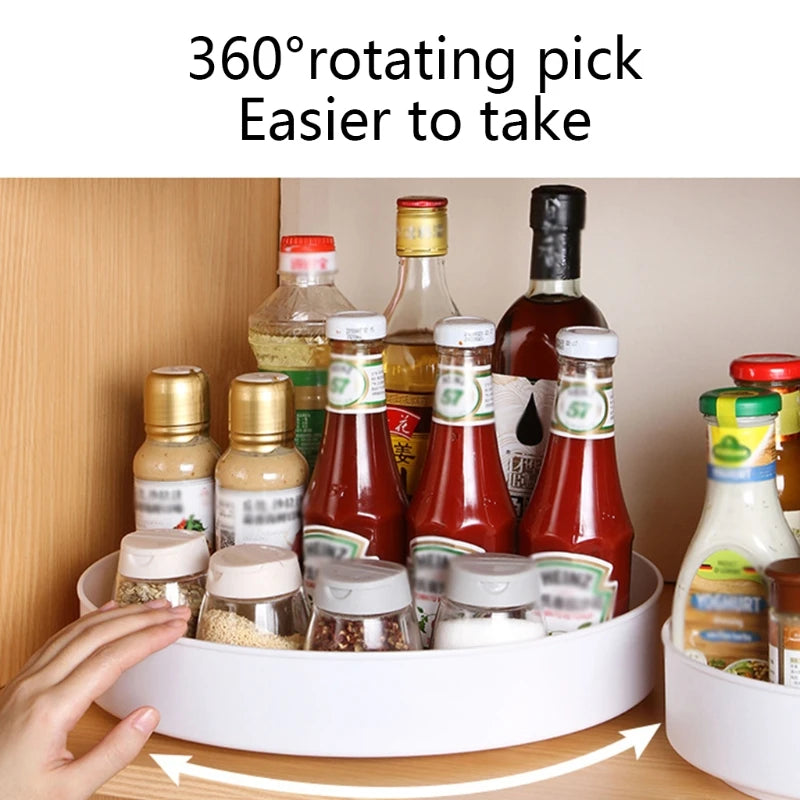 Efficiently organize your cabinets with Danoz Direct's Rotate360! This rotating Lazy Susan organizer is for Kitchens, Bathrooms etc.