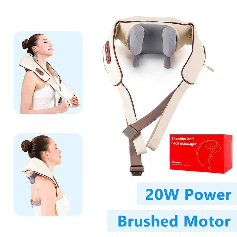 Danoz MassageSmart ShiatsuDo Neck & Shoulder Massager 💪 | 6-Claw 3D Kneading, Heat Therapy, USB Rechargeable — Trapezius & Full Body