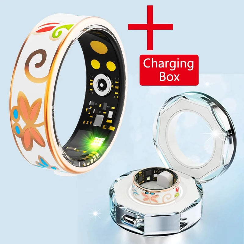 Danoz SmartRings - R18 Color Enamels Fashion Women Smart Stainless Steel Intelligent Finger IP68 Waterproof Fitness Tracker