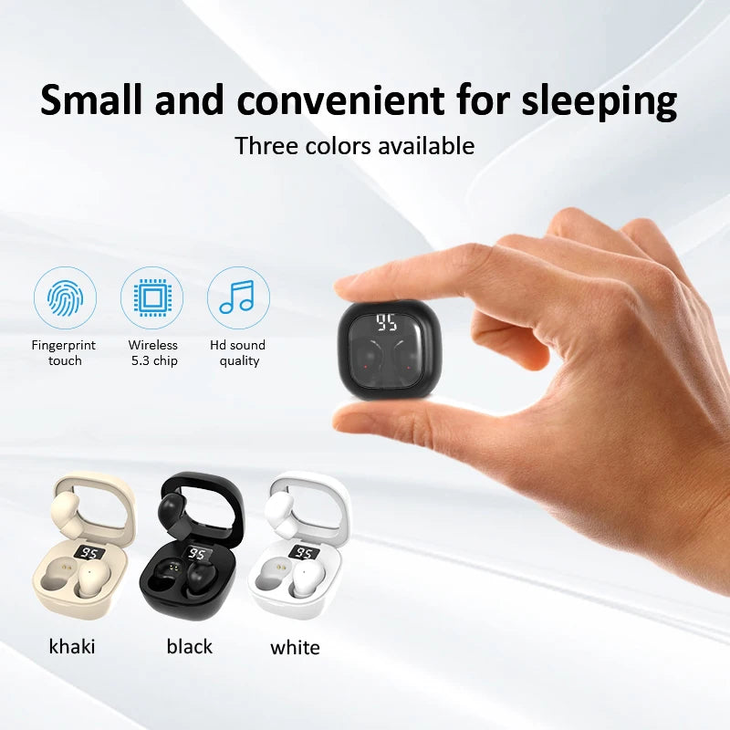 🎧 Danoz SoundSmart | SK19 Bluetooth 5.3 Mini Invisible Earbuds | TWS | HIFI Stereo | Noise Reduction | Built-In Mic | White, Blue & Black
