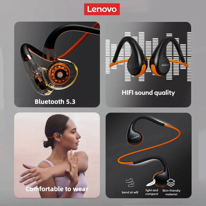 Experience a whole new level of headphones! Danoz - Lenovo X7 Air Conduction Headphone uses bone conduction technology