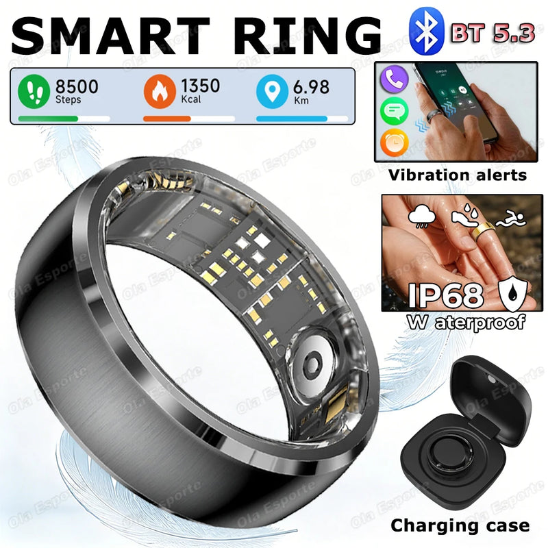 💍 Danoz RingSmart | Ola Esporte SY15 Smart Ring | Bluetooth 5.3 | Heart Rate, SpO2, BP & Sleep | GPS | NFC | 5ATM | Calls & Alerts | 7 Sizes | 4 Colours