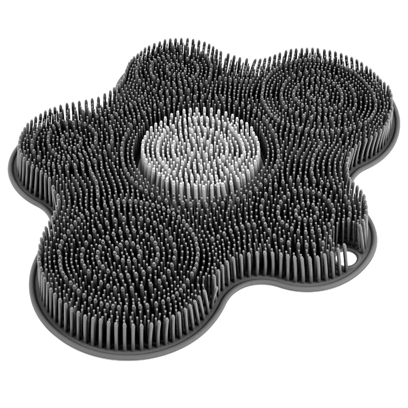 🚿 Danoz BathroomSmart | Silicone Wall-Mounted Shower Foot & Back Scrubber | Non-Slip Suction Cup | Soft Bristles | Massage Mat