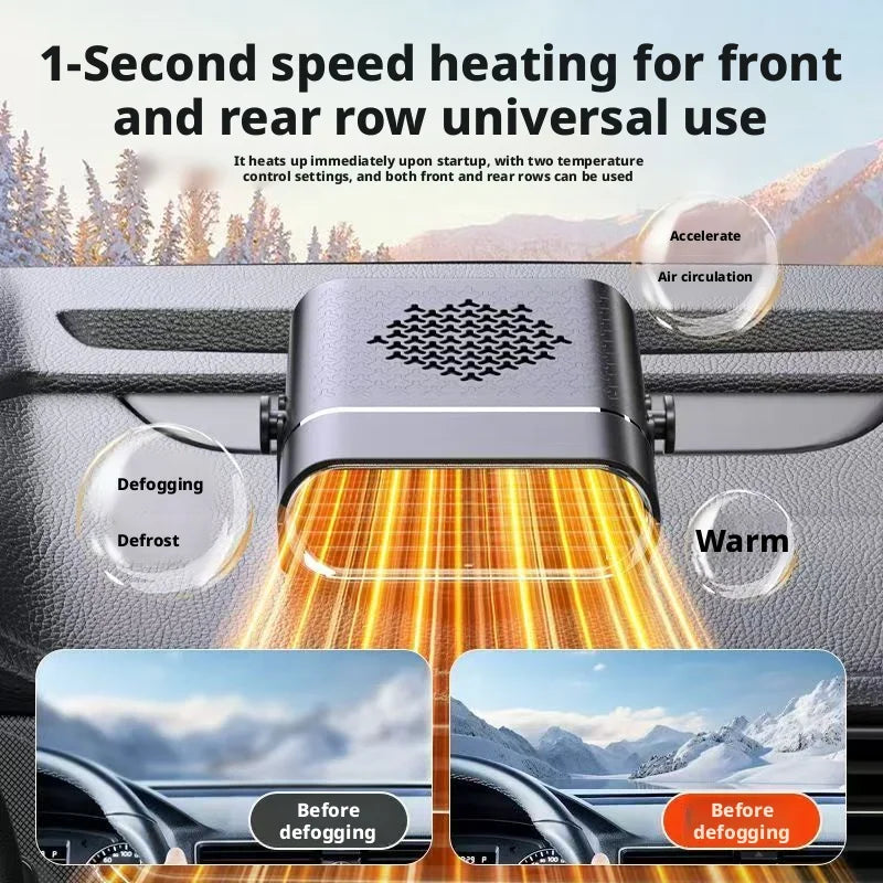 Danoz CarSmart Portable Car Heater ❄️🔥 | Fast Heat in Seconds | Defrost, Defog & Demist | 12V & 24V Compatible | 360° Adjustable | Cigarette Lighter Plug | Cars, SUVs & Trucks!