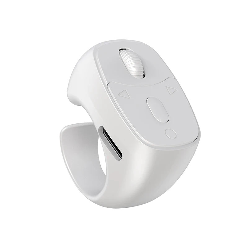 💍 Danoz TechSmart | Ola Esporte Fingertip Remote Scrolling Ring | Bluetooth 5.3 | TikTok & Reels Scroll | Selfie | eBook | Volume | 12-Hr Battery | Black, White & Pink