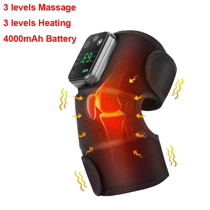 Danoz HealthSmart - USB Electric Heating Knee Massager Joint Elbow Knee Pad Shoulder Pad Vibration Knee Shoulder Massage