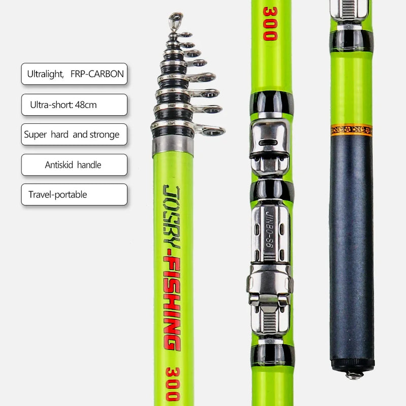 Experience the ultimate convenience and power with Danoz Fishing BAKAWA Ultralight Portable Telescopic Feeder Carbon Fiber Fishing Rod