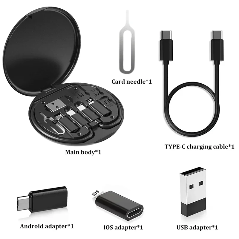 Danoz Smart - Multi USB Type C to C 60W Charging Adapter Cable Kit USB C to Lighting Conversion Set USB A & Type C to Micro/Type C/Lighting - Buy 1 get 1 Free