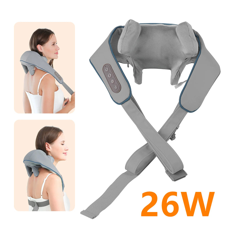Danoz MassageSmart ShiatsuDo Neck & Shoulder Massager 💪 | 6-Claw 3D Kneading, Heat Therapy, USB Rechargeable — Trapezius & Full Body