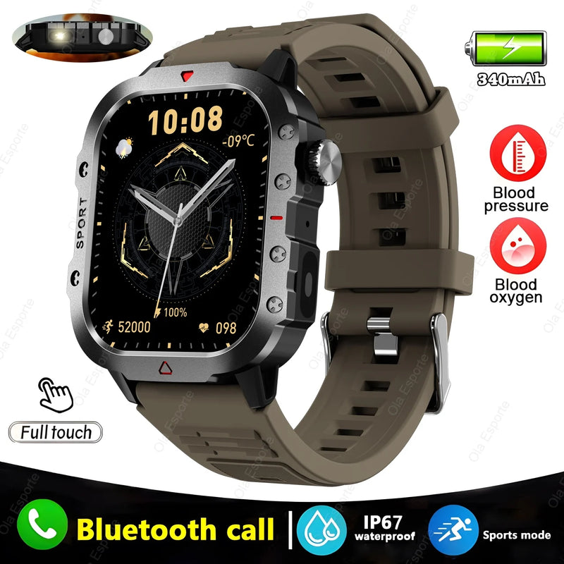 ⌚ Danoz TechSmart | Ola Esporte Military GPS Smart Watch | 2.01” HD | Bluetooth Calling | Heart Rate SpO2 ECG | 3ATM | 50-Day Standby | Multi-Sport ✨