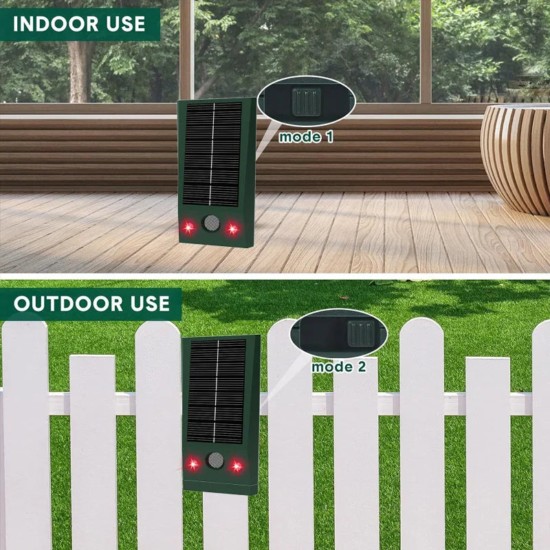 Danoz Pests - Keep unwanted critters at bay with this clever solar-powered repeller! Combining ultrasonic technology with flashing red LEDs - Buy 1 Get 1 Free!