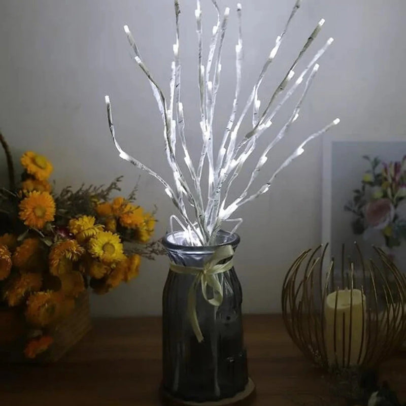 Danoz Lights - White Birch Branch Lights Battery Operated 20 LED Fairy Lights Willow Branches for Home Bedroom Inside Outdoor Decoration - Buy 1 Get 1 Free!