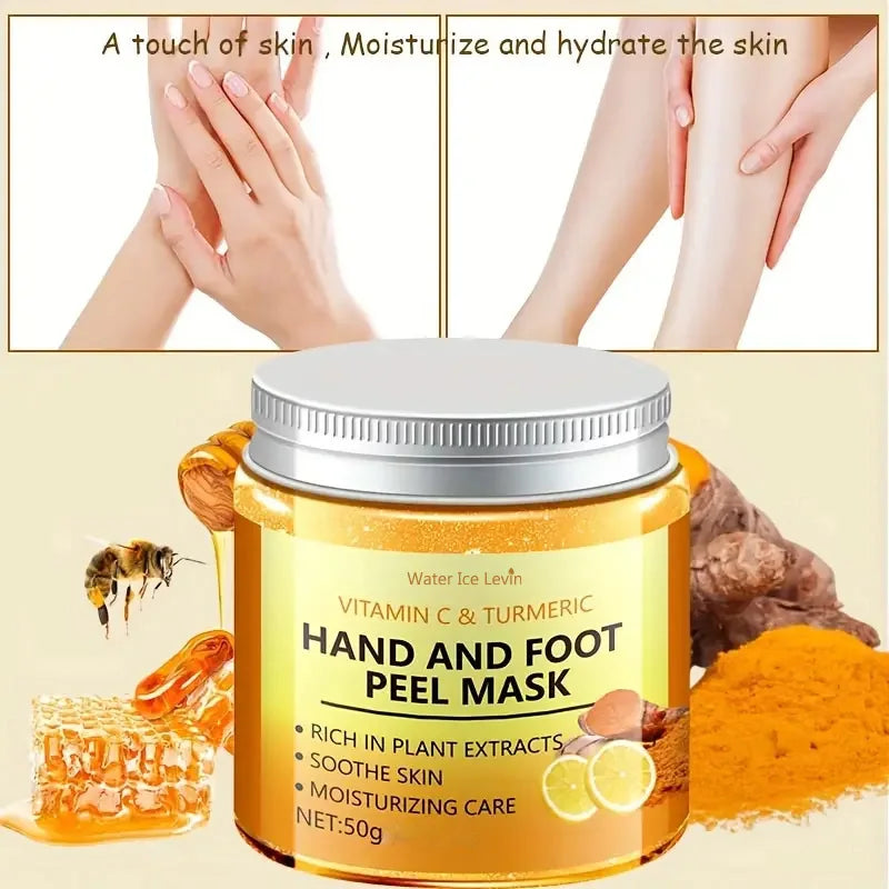 Danoz BeautySmart - Vitamin C and turmeric hand wax mask for hands and feet, smoothing skin, gently cleansing hand mask, illuminating hand skin - Buy 1 Get 1 Free!