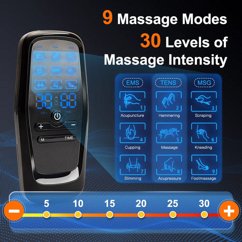Danoz HealthSmart - Physiotherapy Tens Muscle Stimulator Electric Ems Acupuncture Body Massage Digital Therapy Machine Electro Stimulator