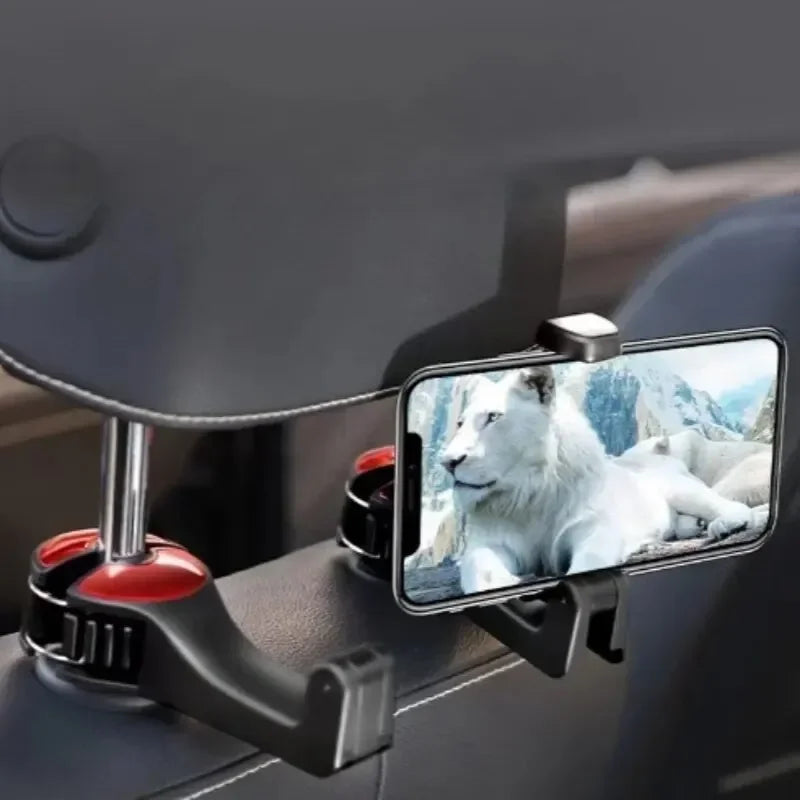 Danoz CarSmart - 2-in-1 Multi-functional Car Headrest Phone Holder Hidden Rear Seat Lock Type - Buy 1 Get 1 Free!