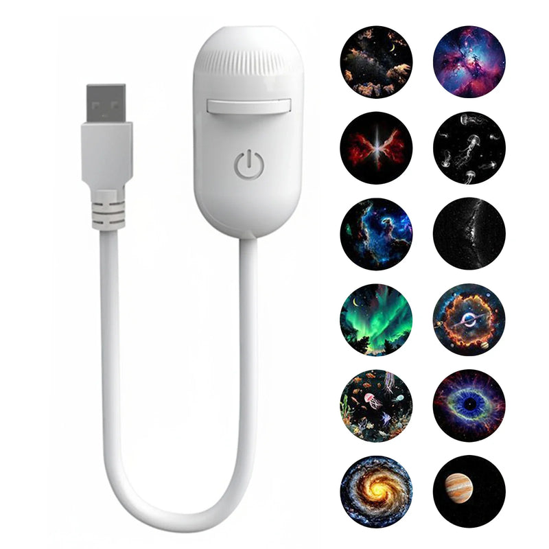 ✨ Danoz LightSmart | 2-in-1 USB Mini Galaxy Star Projector Night Light | Starry Sky & Reading Light | Multiple Slide Options | Car & Home | Adults & Kids