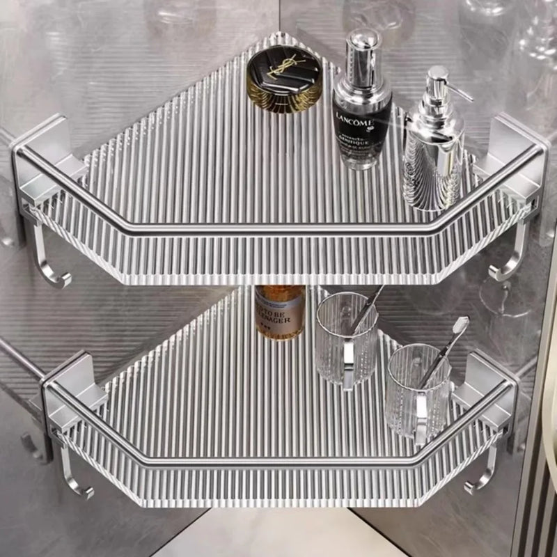 🚿 Danoz ShowerSmart | No-Drill Acrylic Corner Bathroom Shelf | Wall Mount | Triangle Storage Rack | Rustproof | Shampoo & Caddy Organiser | 2 Variants
