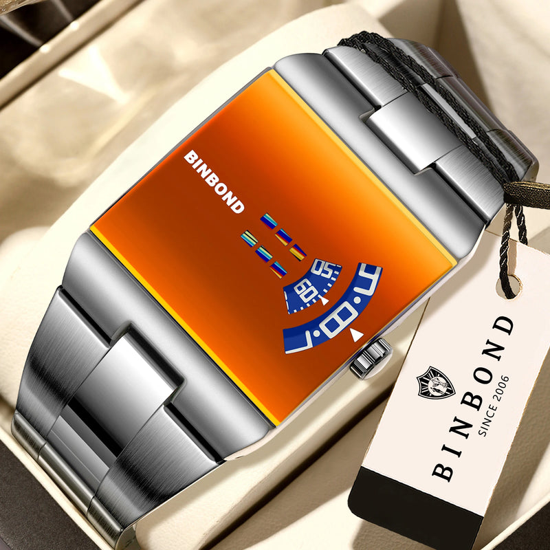 ⌚ Danoz WatchSmart | BINBOND Men's Luxury Quartz Watch | Waterproof 3 Bar | Stainless Steel Band | Square Dial | Sport & Casual | 9 Colour Options