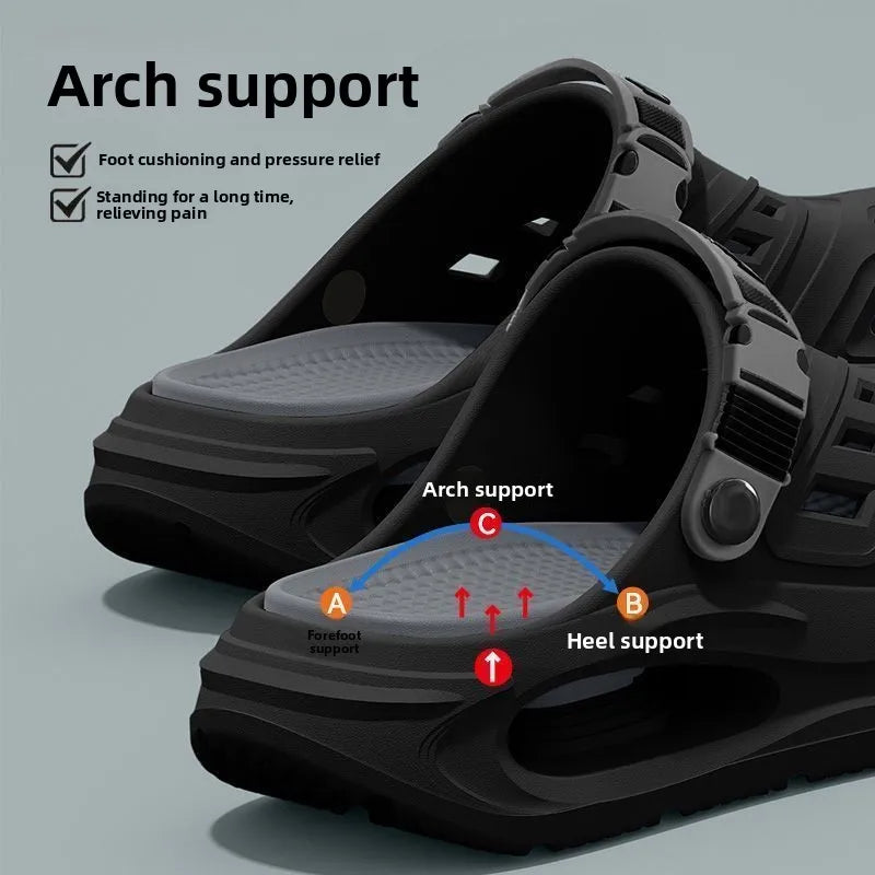 👟 Danoz ShoeSmart | Men’s Arch Support Clog Slippers | Anti-Slip | Thick EVA Sole | Breathable & Odor-Proof | 4 Colours | Sizes 40–45 ✨