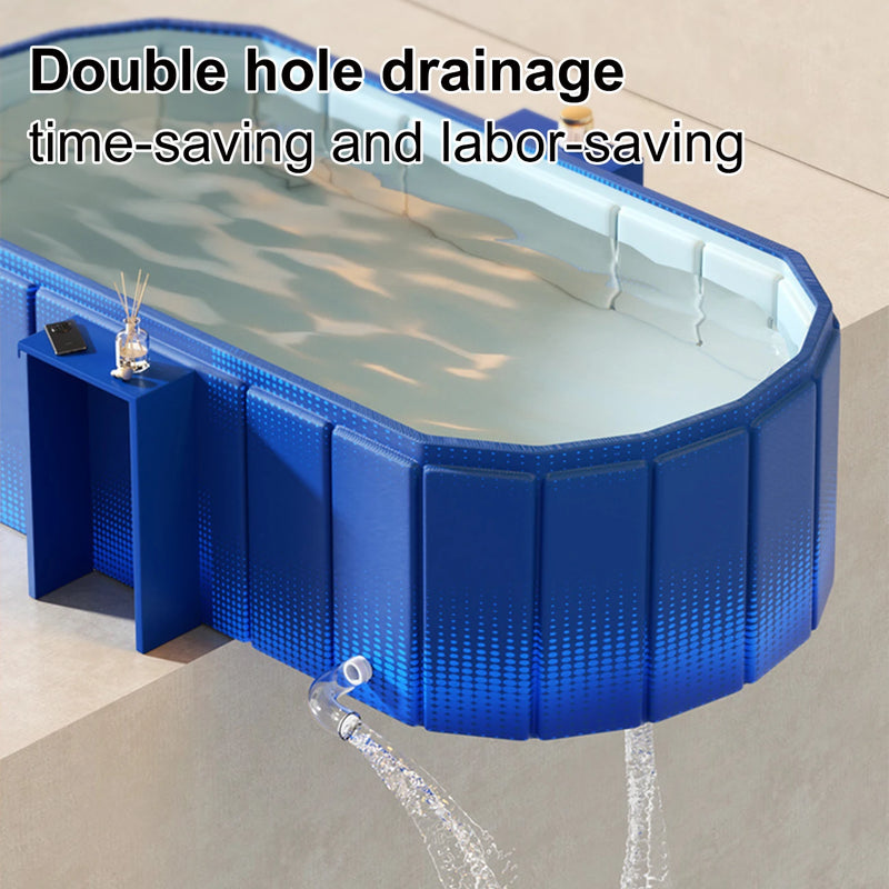 🛁 Danoz BathroomSmart | Portable Foldable Bathtub | Ice Bath & Hot SPA | Collapsible Adult Bath Tub | Yellow & Blue | S & M Sizes