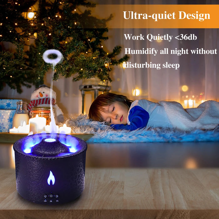 Transform your home into a soothing oasis with the Danoz Direct Exclusive Volcano Fire Flame Air Humidifier!