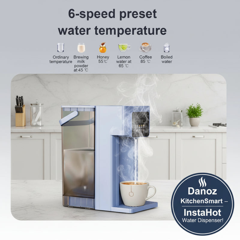 Danoz InstaHot - Instant hot Water Dispenser, Hot Dinking Fountain, Make instant Tea, Coffee, Noodles and more