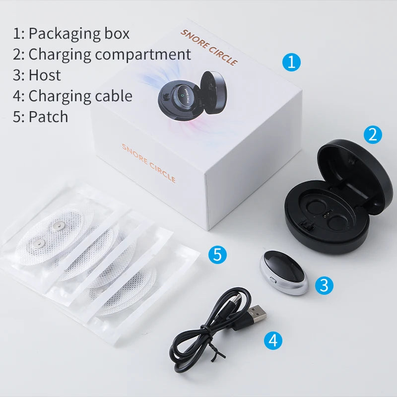 😴 Danoz SleepSmart | Anti-Snore Device | Dual-Pulse Stimulation | 3 Intensity Levels | 10hr Battery | CE Certified | Sleep Apnea Relief