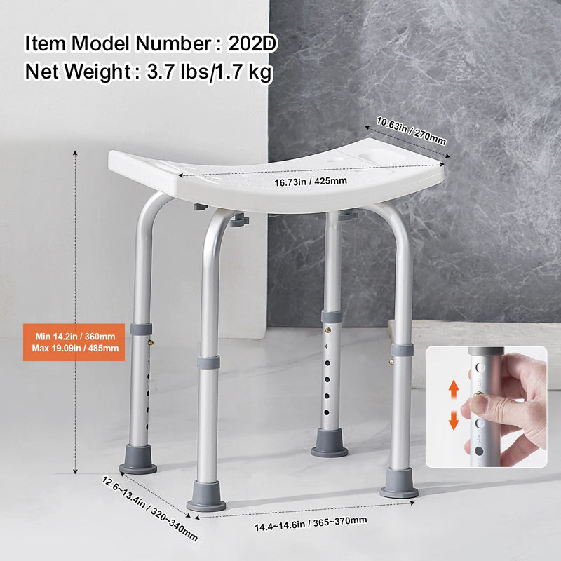 🚿 Danoz AidSmart | Adjustable Shower Chair & Stool | Built-In Handles | 158.8kg Capacity | Non-Slip | Height Adjustable | Safe Bathing for Seniors, Elderly & Post-Surgery ❤️✨