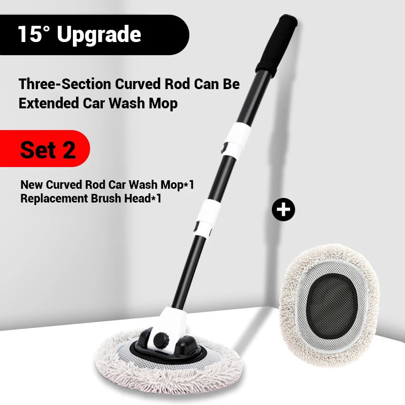 Danoz CleanSmart Telescoping Car Wash Brush 🚗✨ | Soft Chenille Mop Head | Extends 59–110cm | 90° Rotating Head | Scratch-Free | Perfect for Cars, Windows & More!