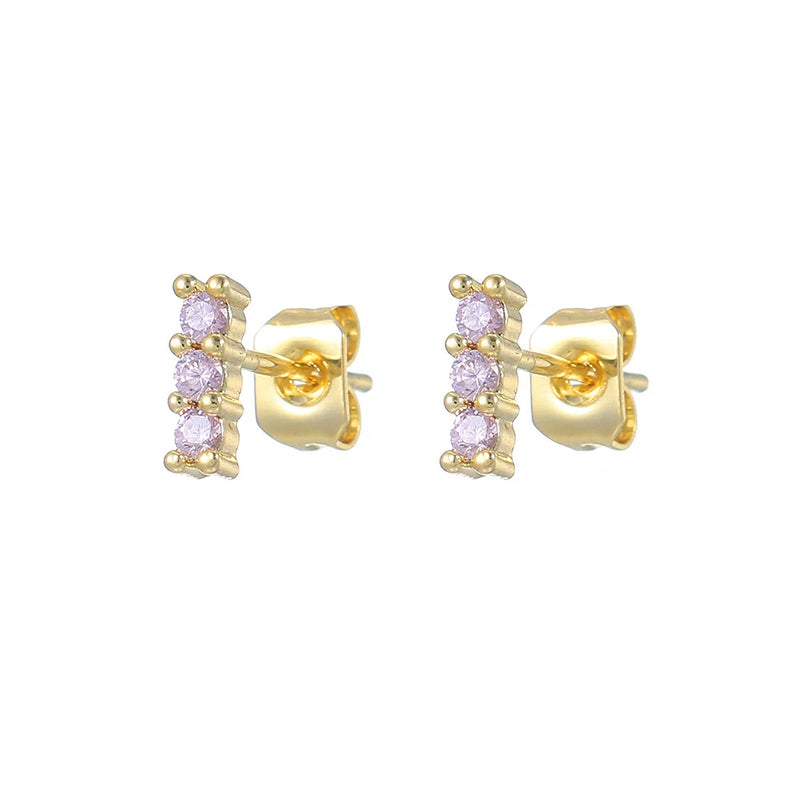 ✨ Danoz JewelrySmart | 18K Gold Plated Geometric Zircon Dangle Earrings | Cubic Zirconia | Stainless Steel | Huggie Clip | Women's Jewellery
