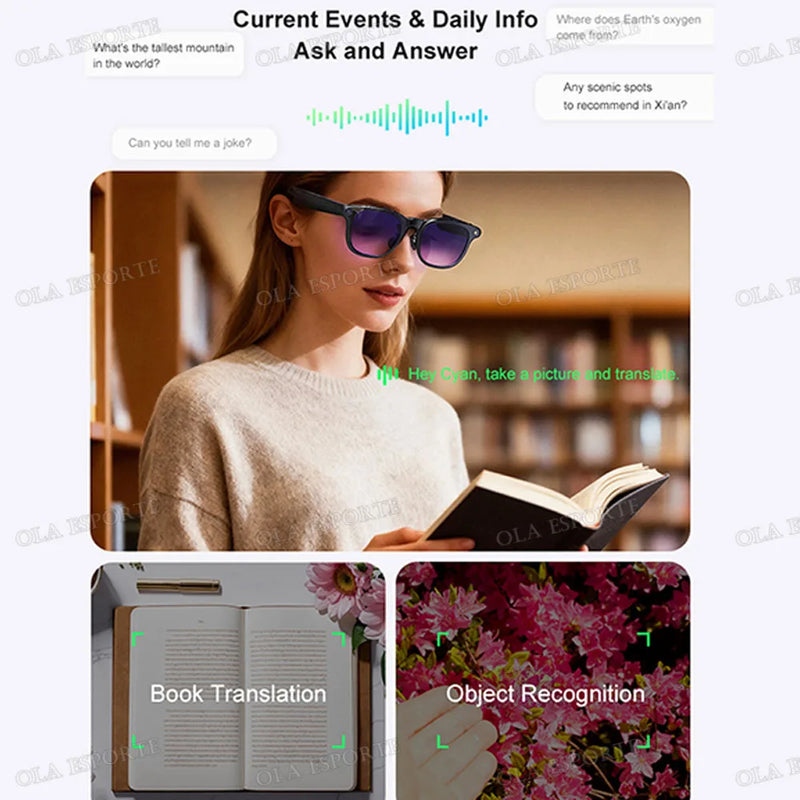 Danoz Smart - New 8K AI Smart Glasses With 100MP Camera Chat GPT Touch Sport Sunglasses Bluetooth Call Video Music Player For Men Women 2025