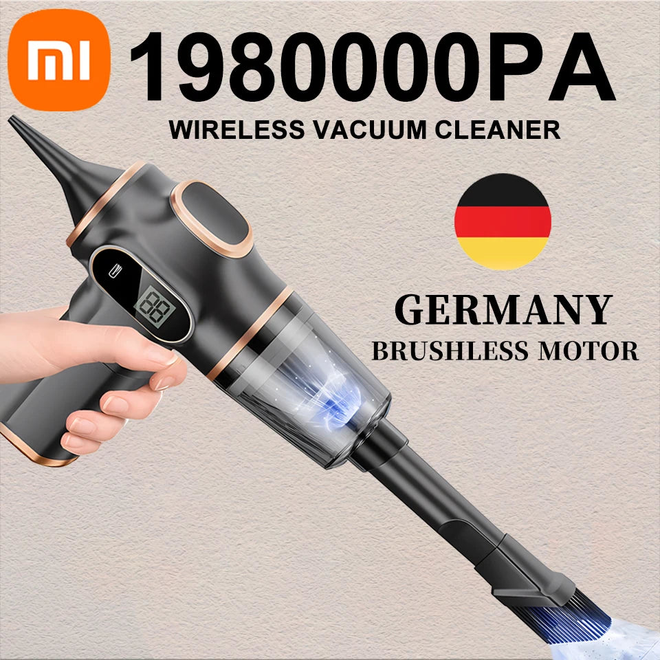 Danoz Direct -  Effortlessly keep your home and car clean with the Xiaomi Original 198000Pa 5 in1 Wireless Vacuum Cleaner