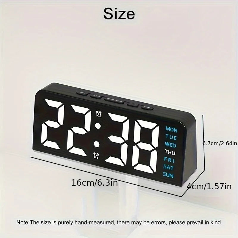 Danoz ClockSmart | LED Digital Alarm Clock | Atmosphere Mood Light | Dual Alarm, Temp & Date Display | USB Powered | Blue, Purple & Green ⏰✨