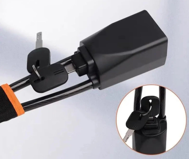 🔒 Danoz CarSmart | TopLock Steering Wheel Lock | Anti-Theft Steel Cable | Universal Fit | Square & Circular Key Styles | 8 Colours