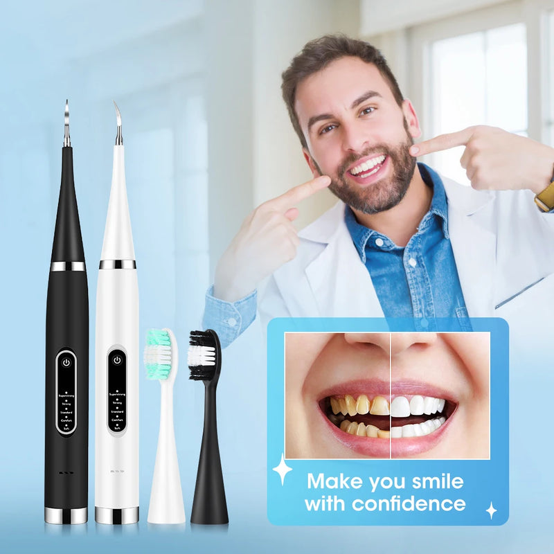 Danoz DentalSmart - USB Rechargeable - Teeth Whitening Dental Calculus Scaler Plaque Coffee Stain Tartar Removal High Frequency Sonic Toothbrush Teeth Cleaner